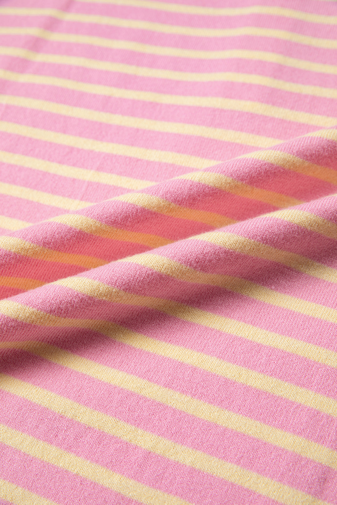 Pink Stripe Striped Colorblock Long Sleeve V Neck Shift Plus Size Sweater