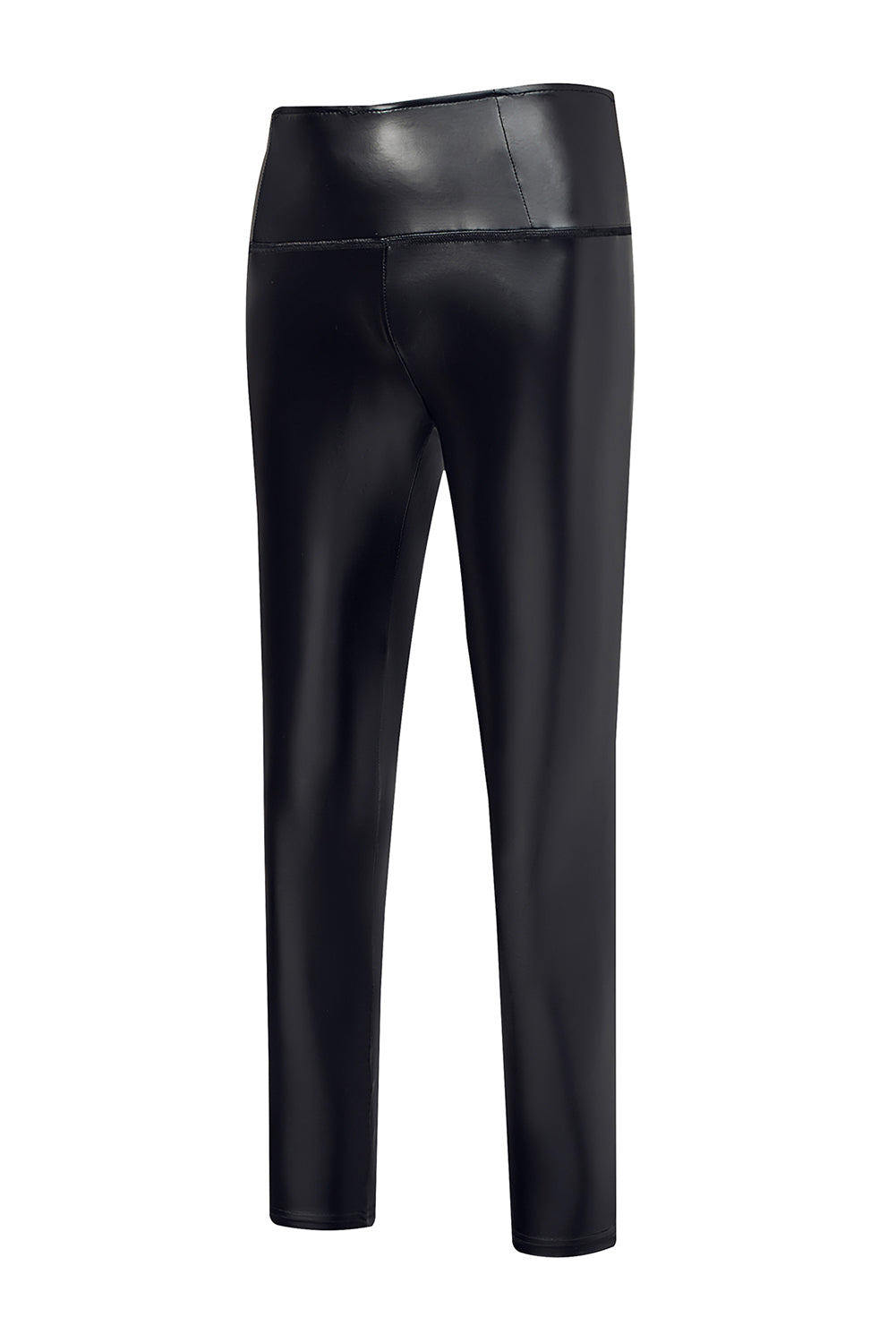 Black Faux Leather High Waist Skinny Leggings