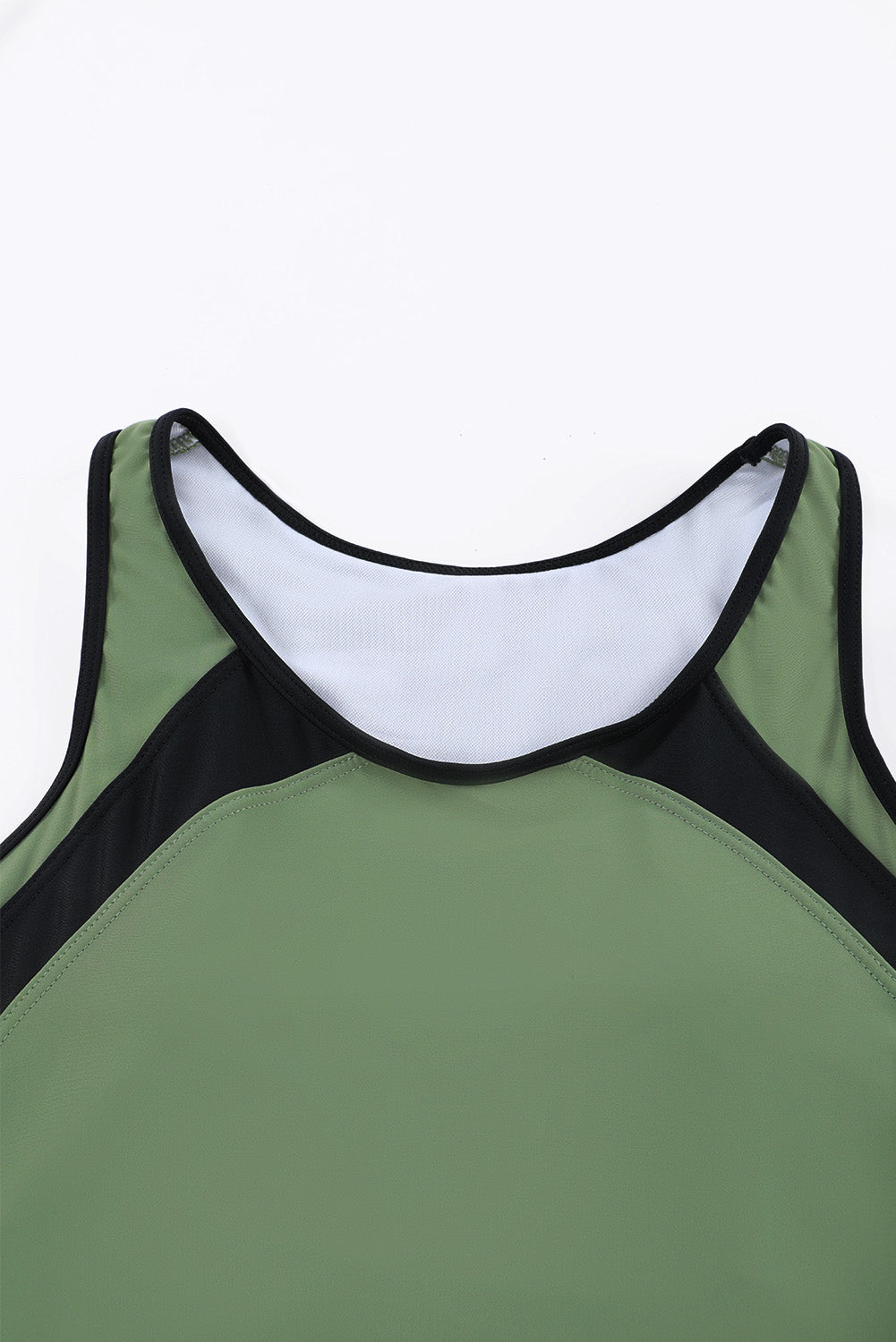 Palm Leaves Print Sleeveless Tankini Swimsuit
