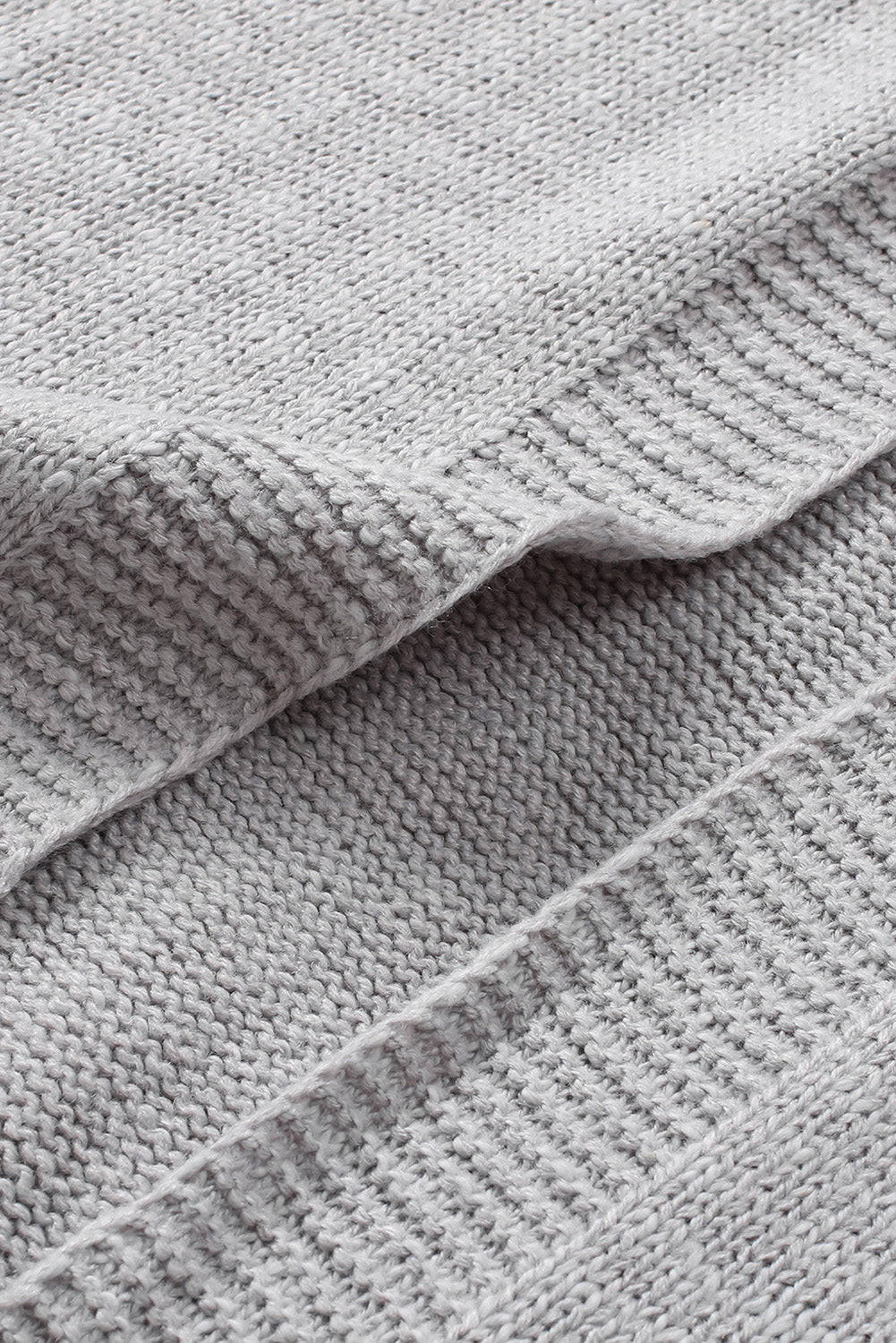Gray Basic Vest Cardigan Sweater