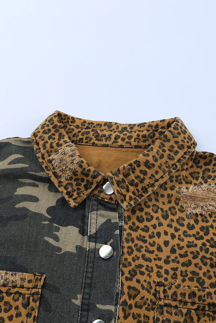 Leopard Camouflage Patchwork Jacket