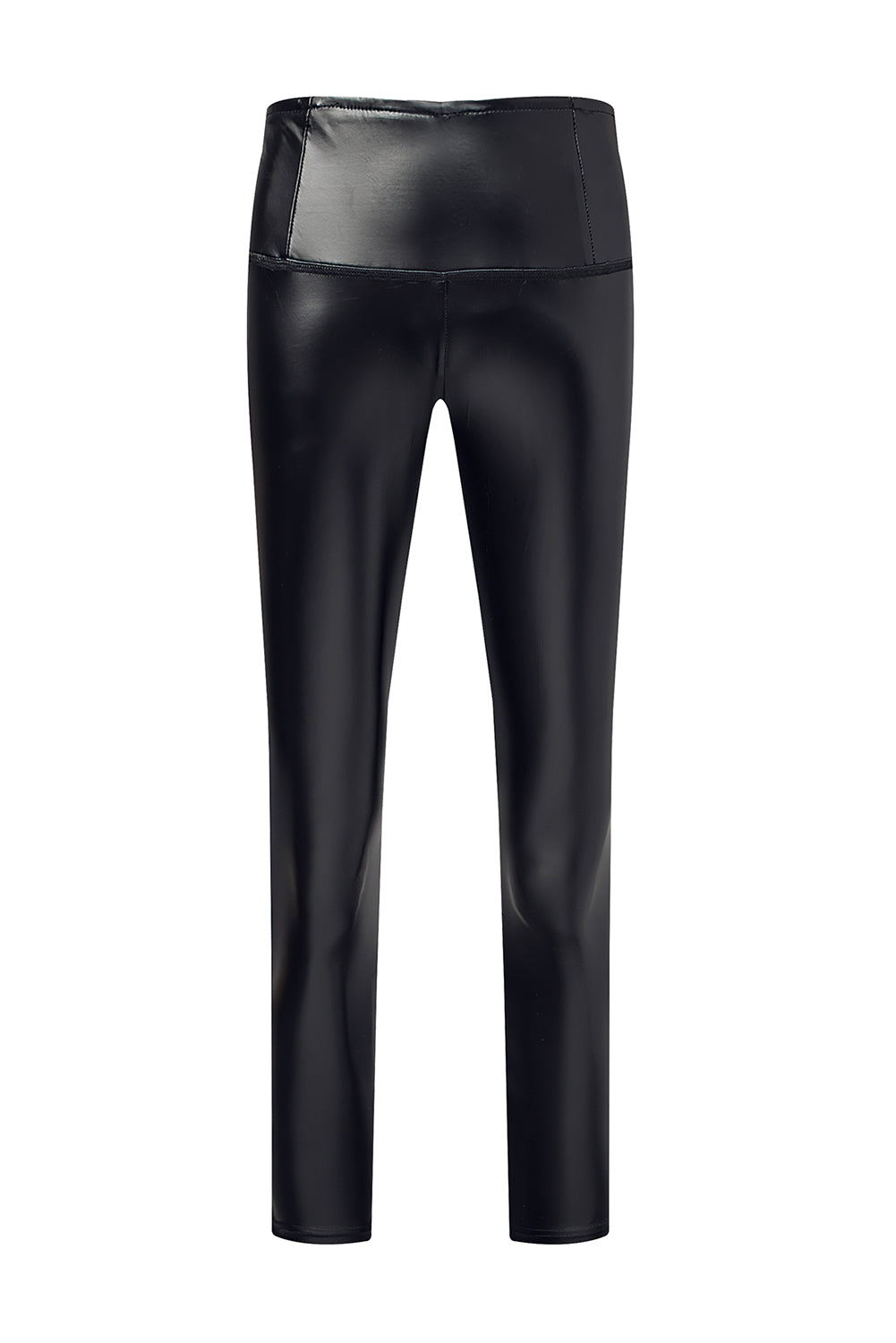 Black Faux Leather High Waist Skinny Leggings