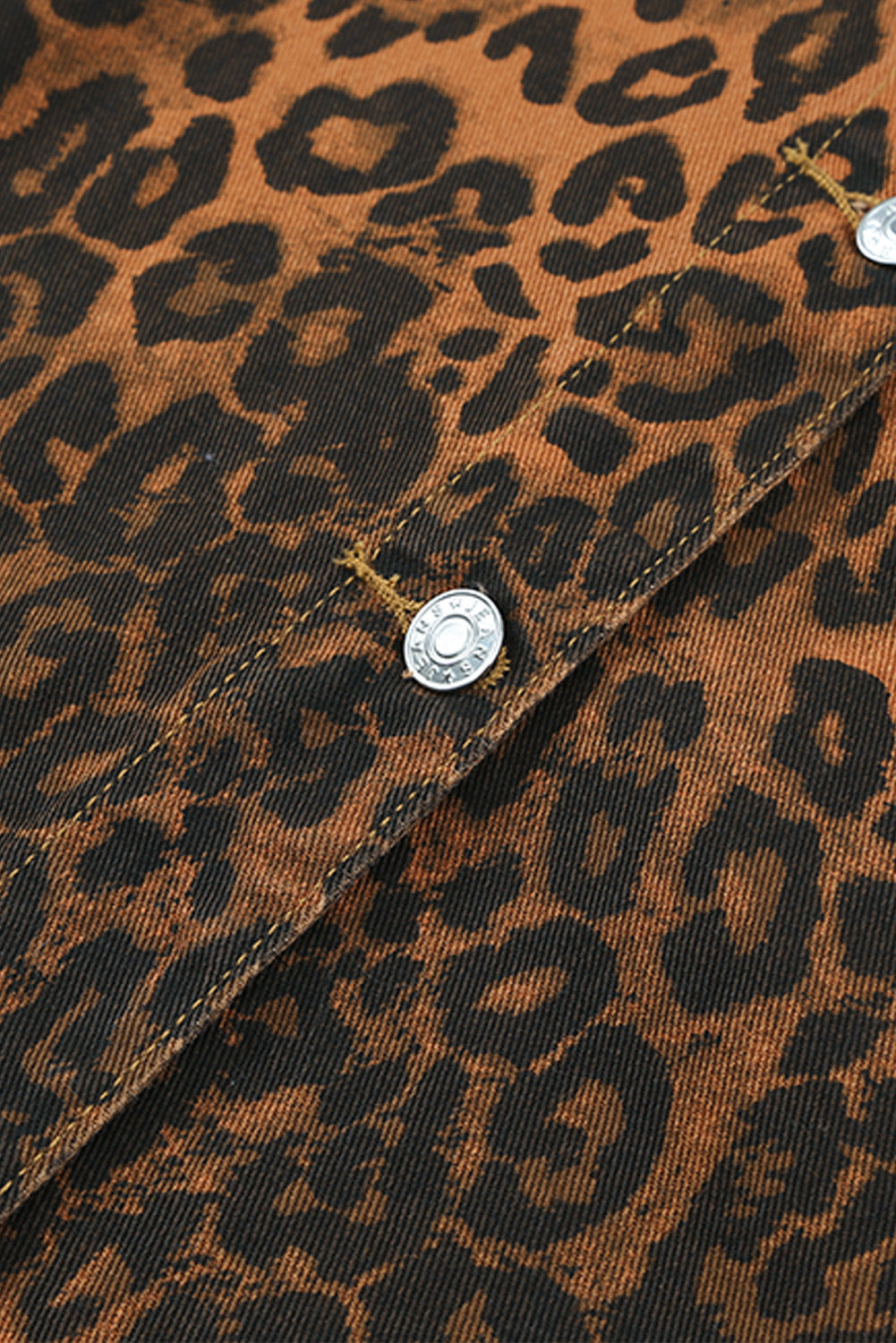 Leopard Ripped Hooded Denim Jacket