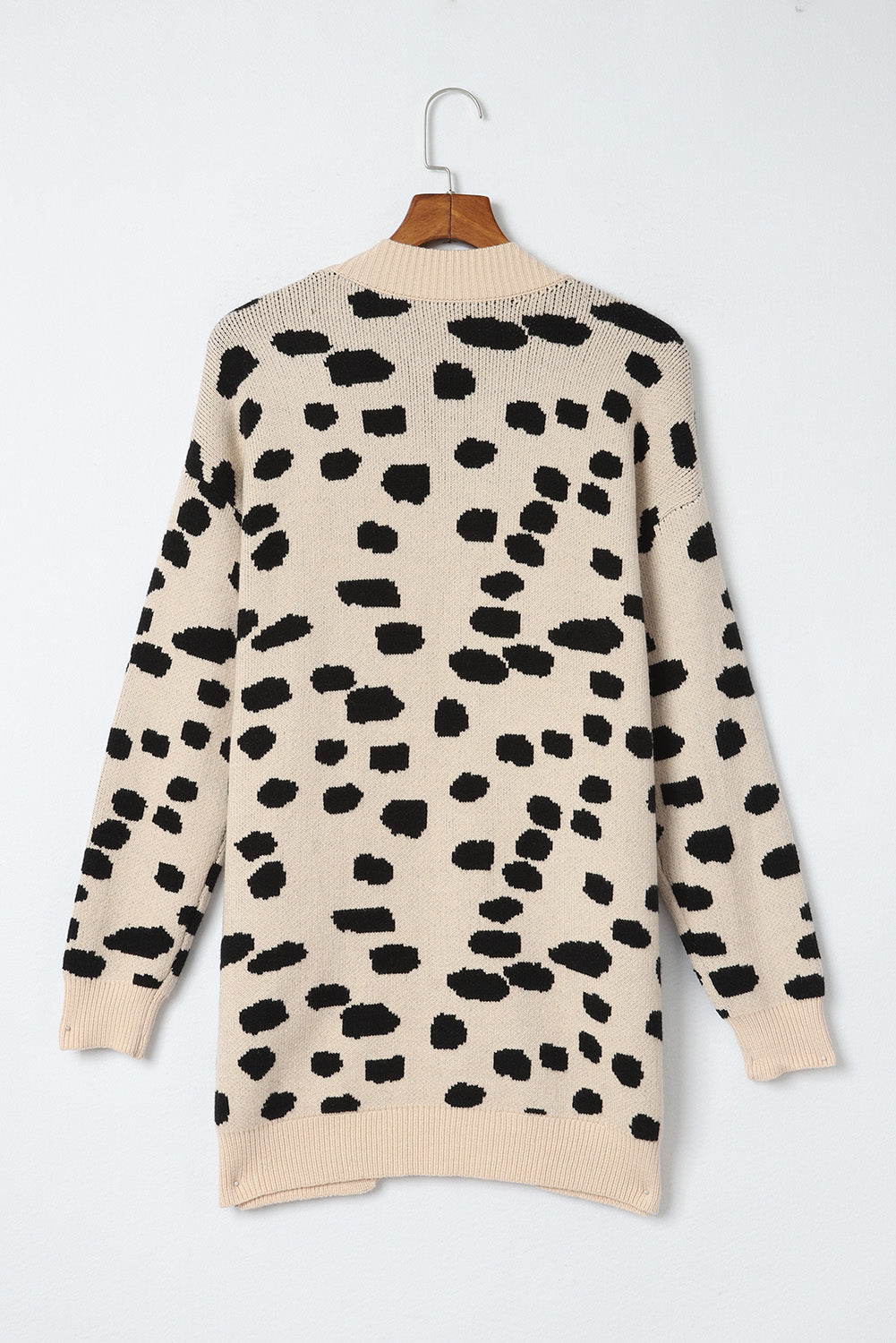 Leopard  Animal Spotted Pattern Open Front Cardigan