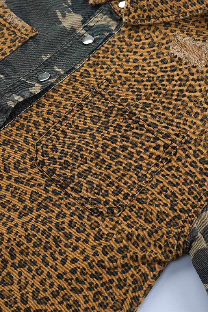 Leopard Camouflage Patchwork Jacket