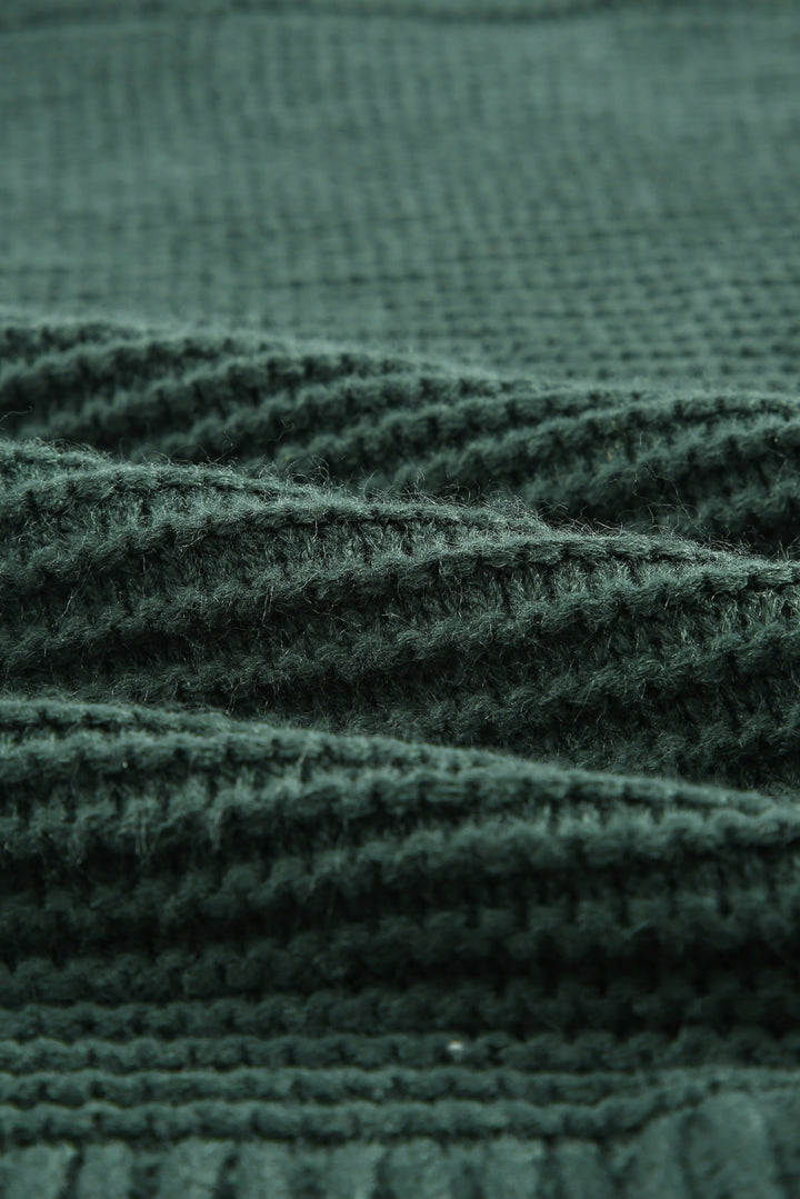 Dark Green Cozy Long Sleeves Turtleneck Sweater