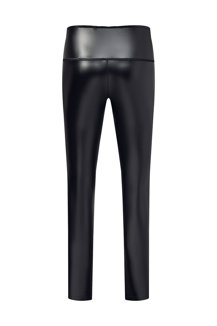 Black Faux Leather High Waist Skinny Leggings