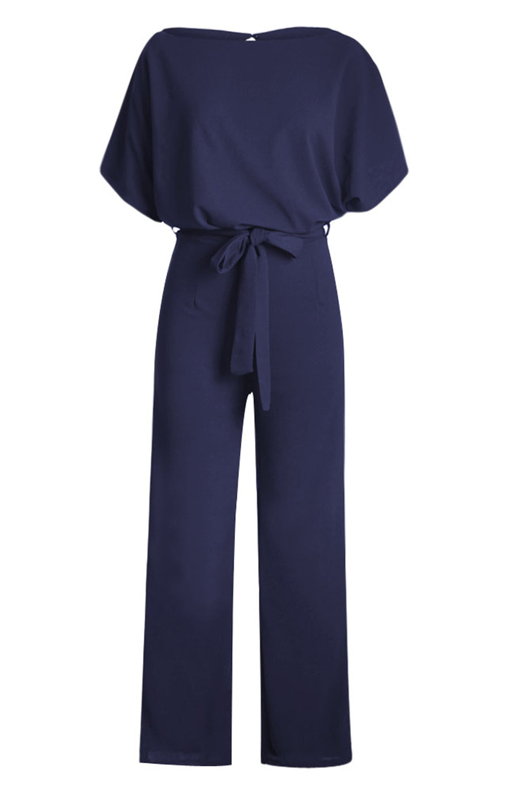 Chic Blue Oh So Glam Belted Wide Leg Jumpsuit mb64520-5 – ModeShe.com