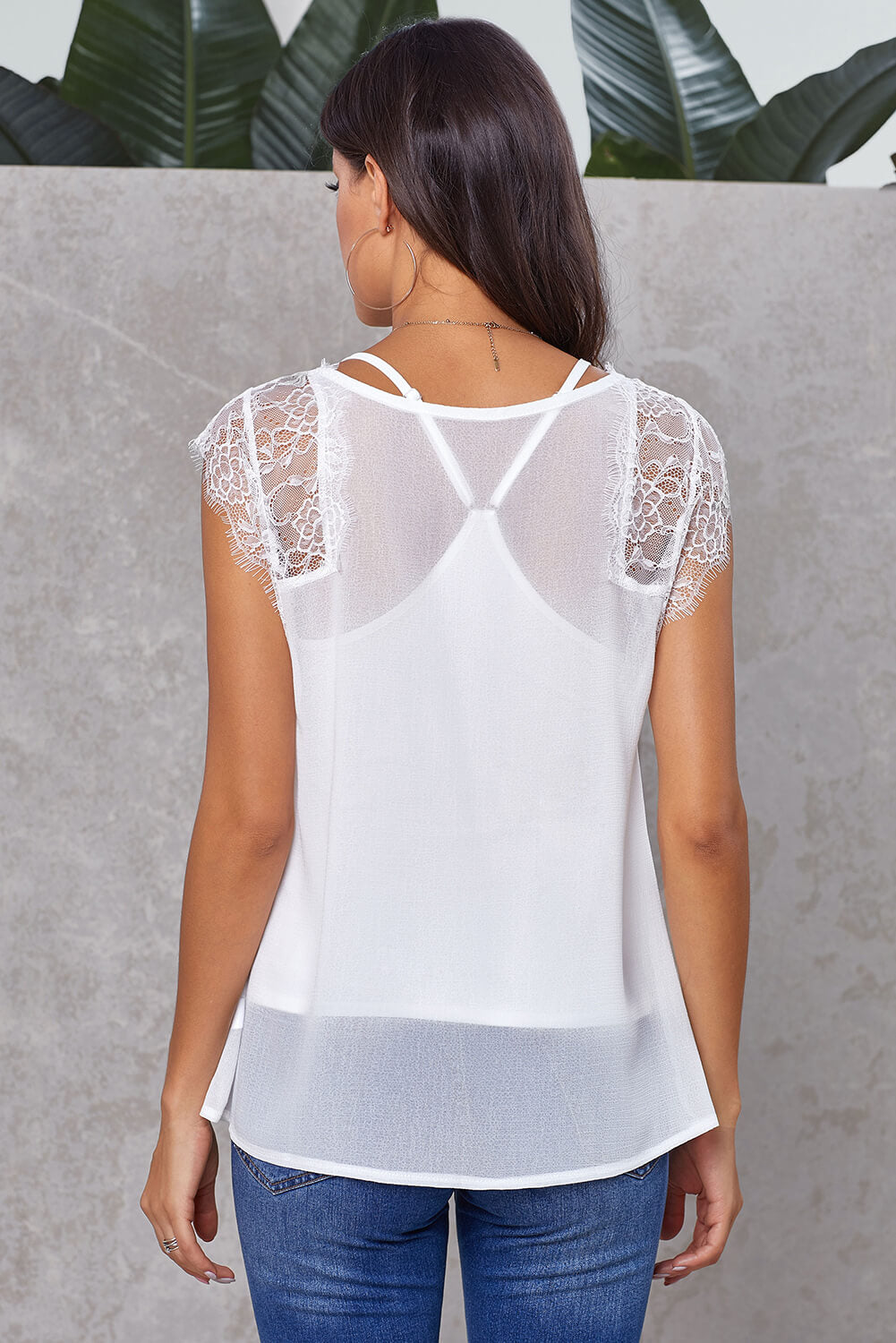 Chic From A Dream White Lace Tank Top