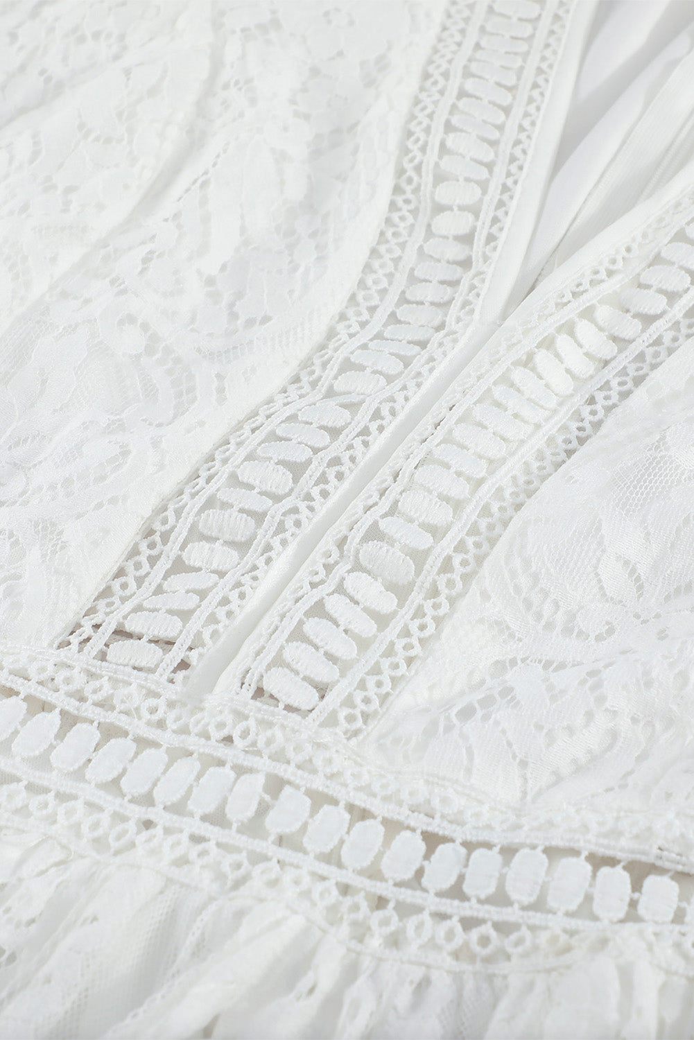 Elegant White Boho Lace Maxi Dresses
