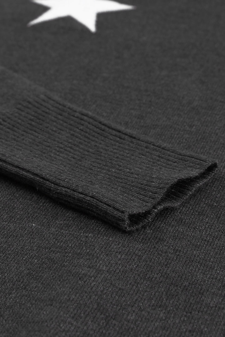 Rollkragenpullover mit Sternen-Print