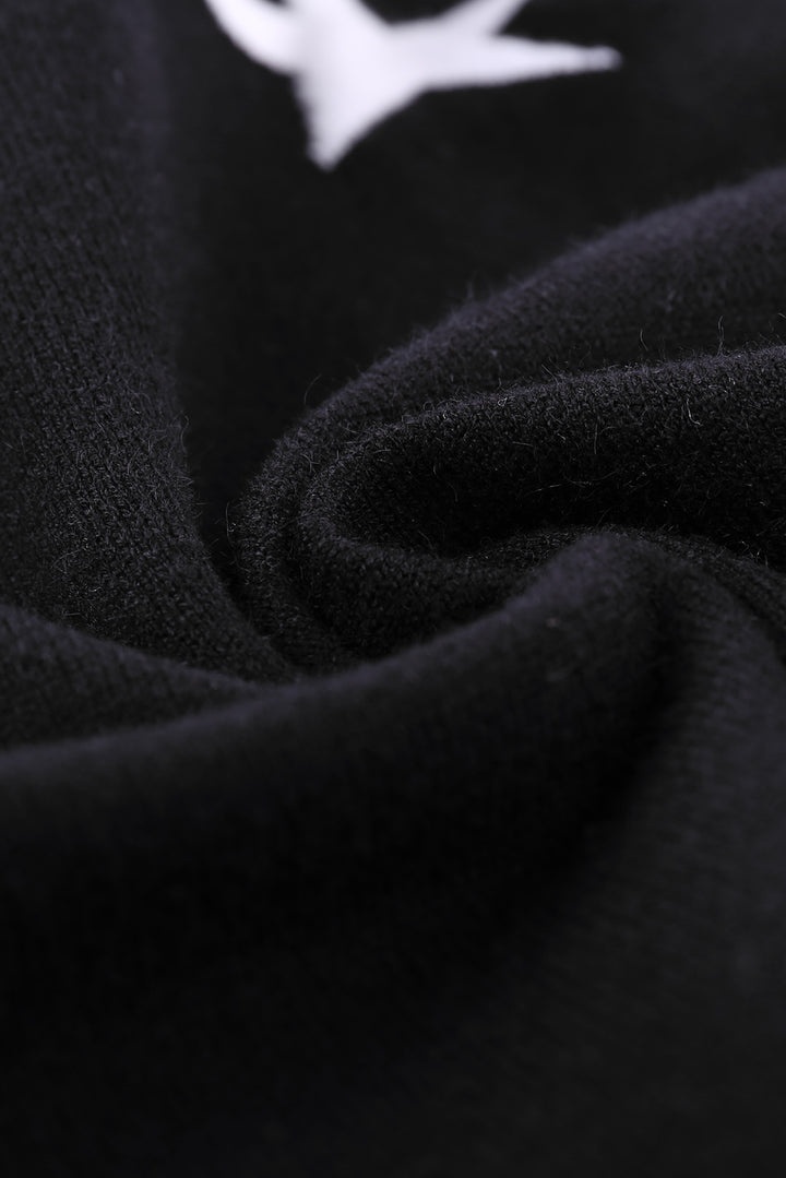 Rollkragenpullover mit Sternen-Print