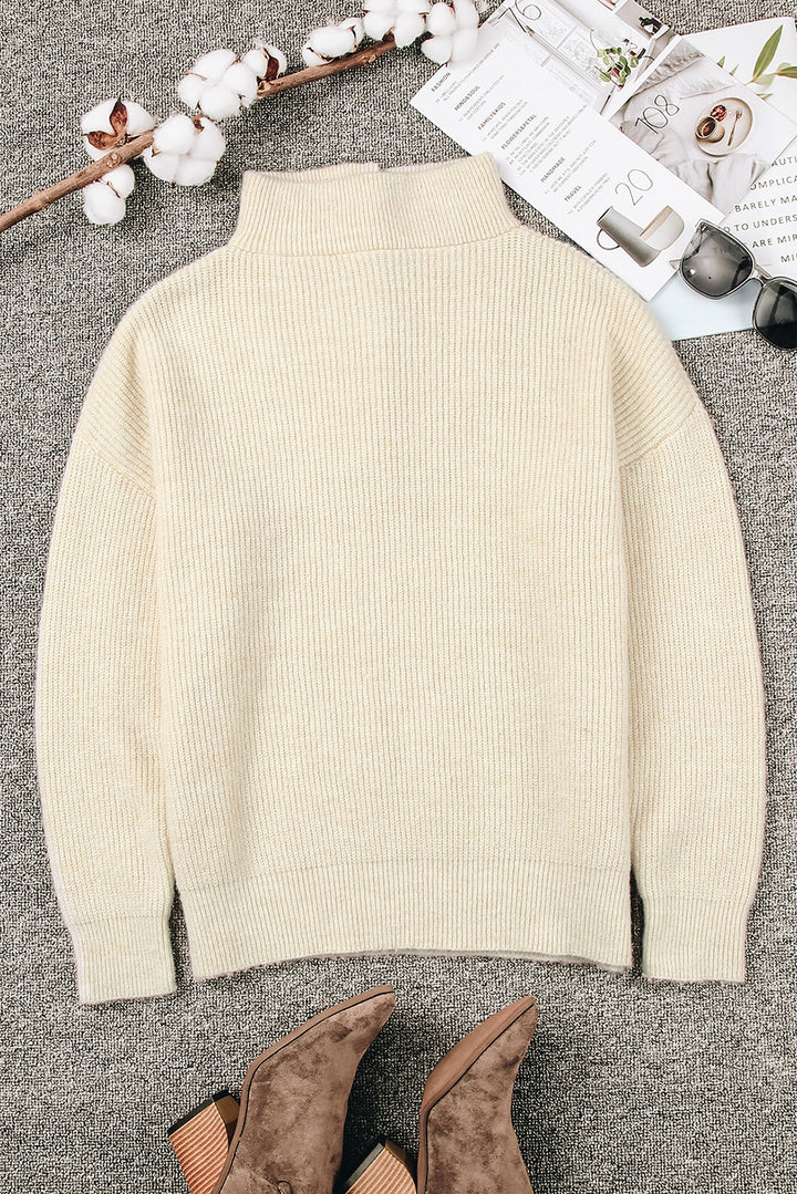 Apricot Comfy Ribbed Sweater