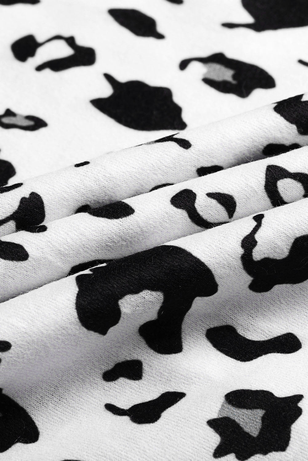 White Leopard Print Short Pajamas Set