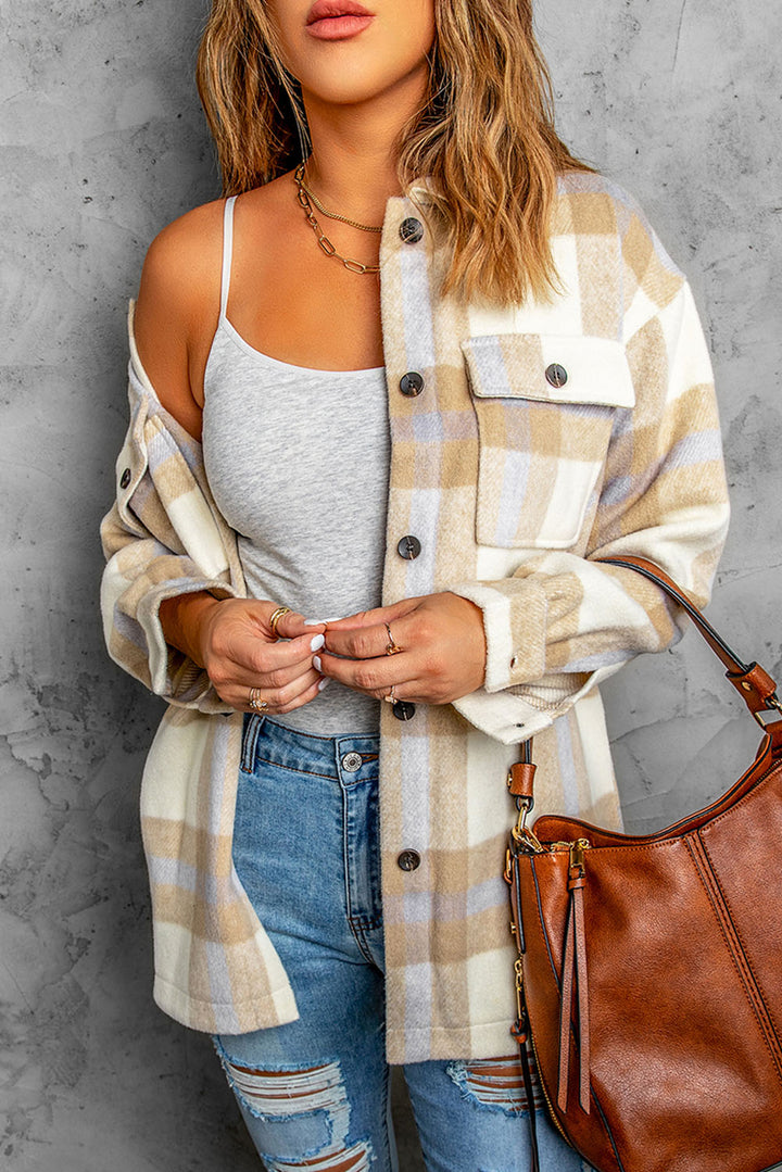 Plaid Print Women Shacket