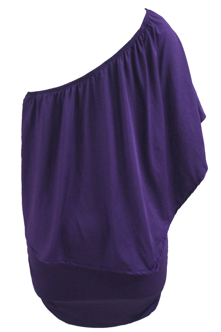 Multi-way Dressing Layered Purple Mini Dress