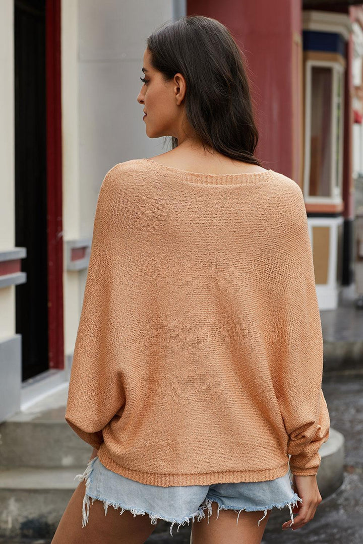 Nude Oversized Chillaxin’ Dolman Knit Sweater