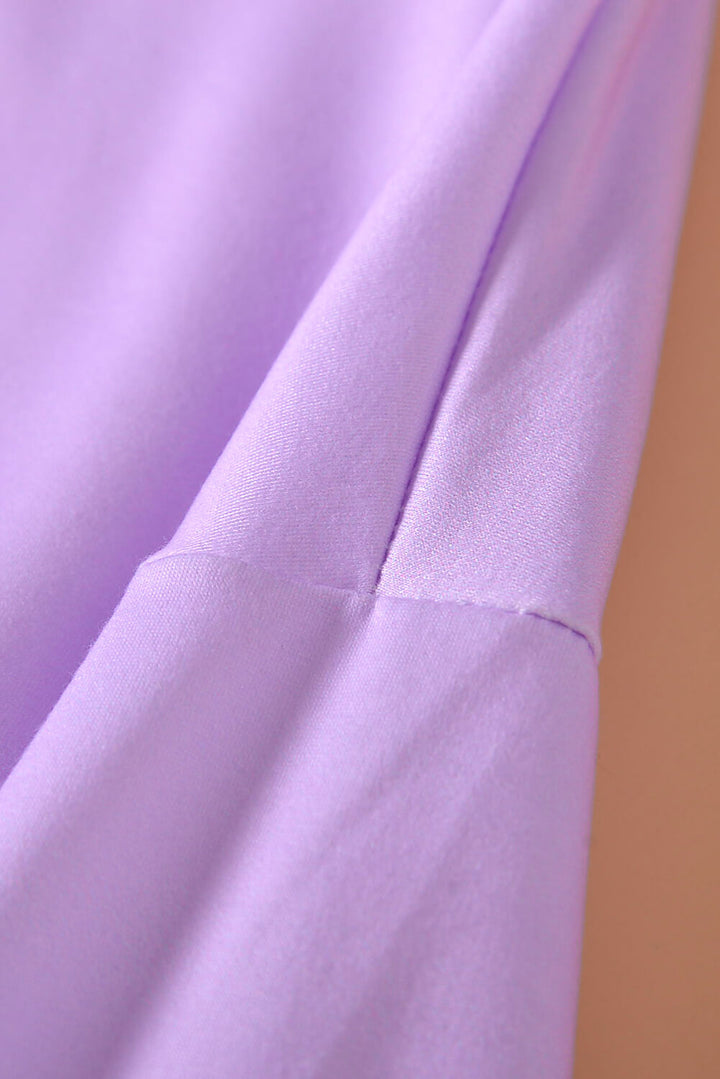 Purple Blue Color Block Tie Dye Pullover Sweatshirt