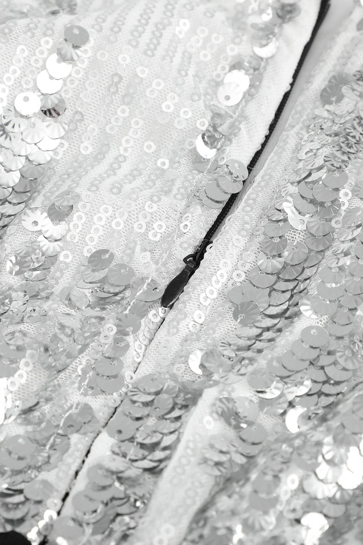 Sequin Batwing Top Midi Dress