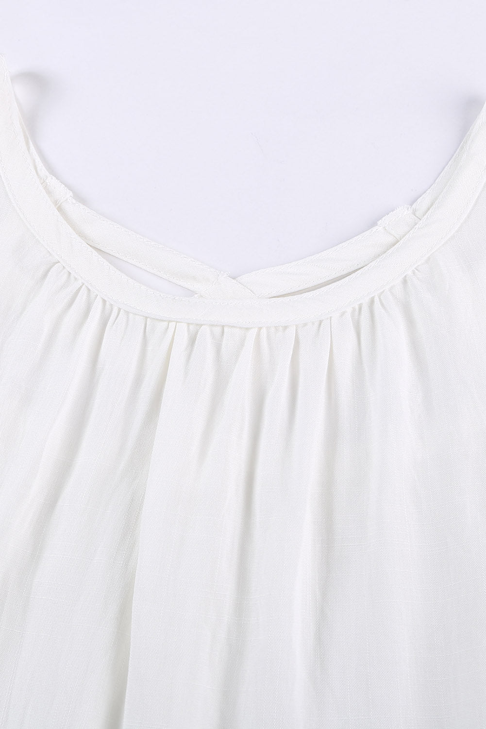 Summer White Hollow-out Tank Top