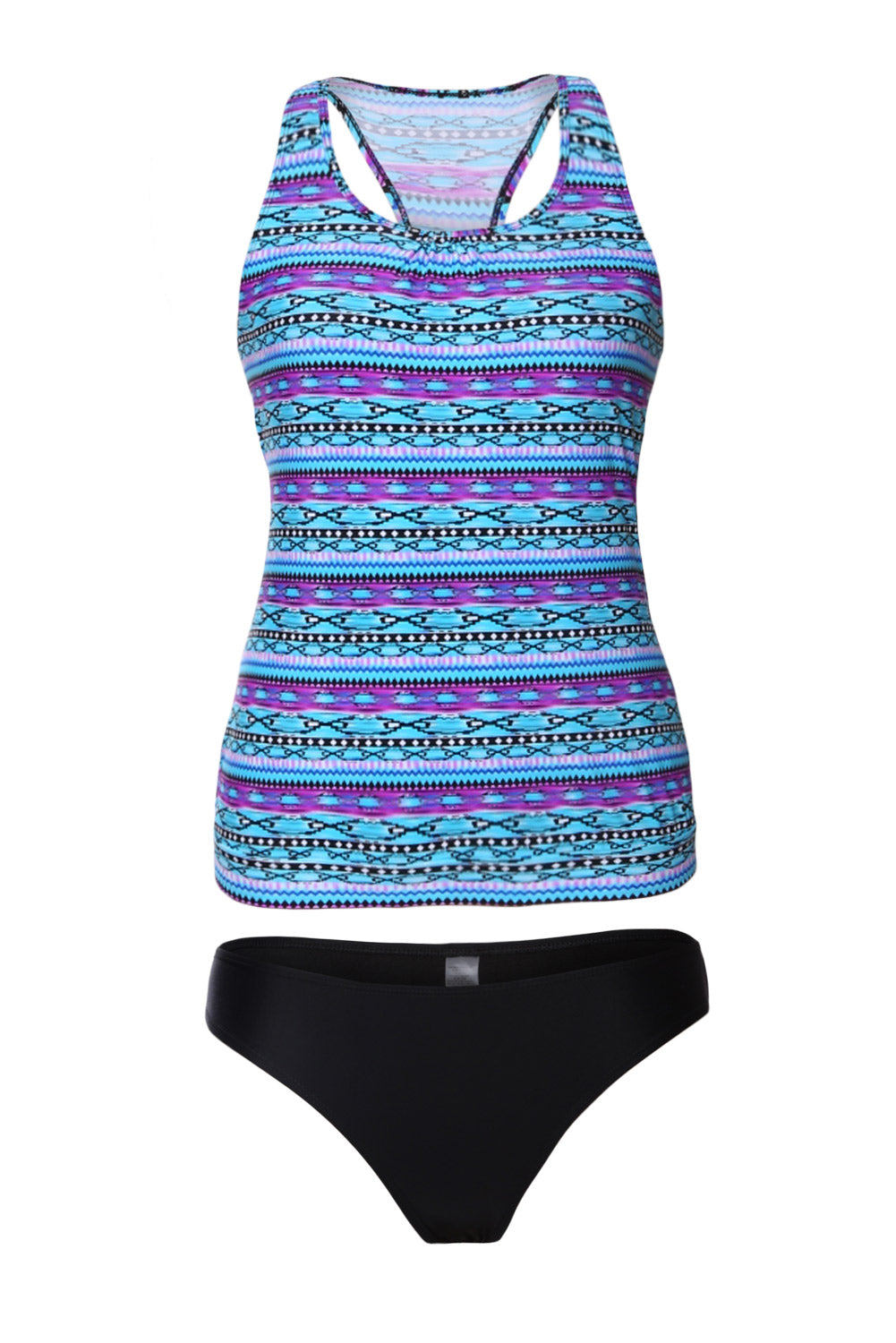 Tribal Beach Ethnic Print 2 Piece Tankini Swimsuit