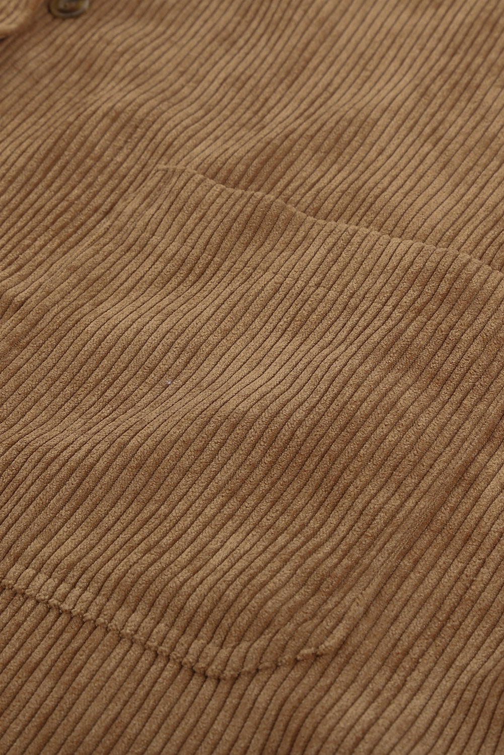 Brown Corduroy Button Front Oversized Shirt - Kyrah main image 1