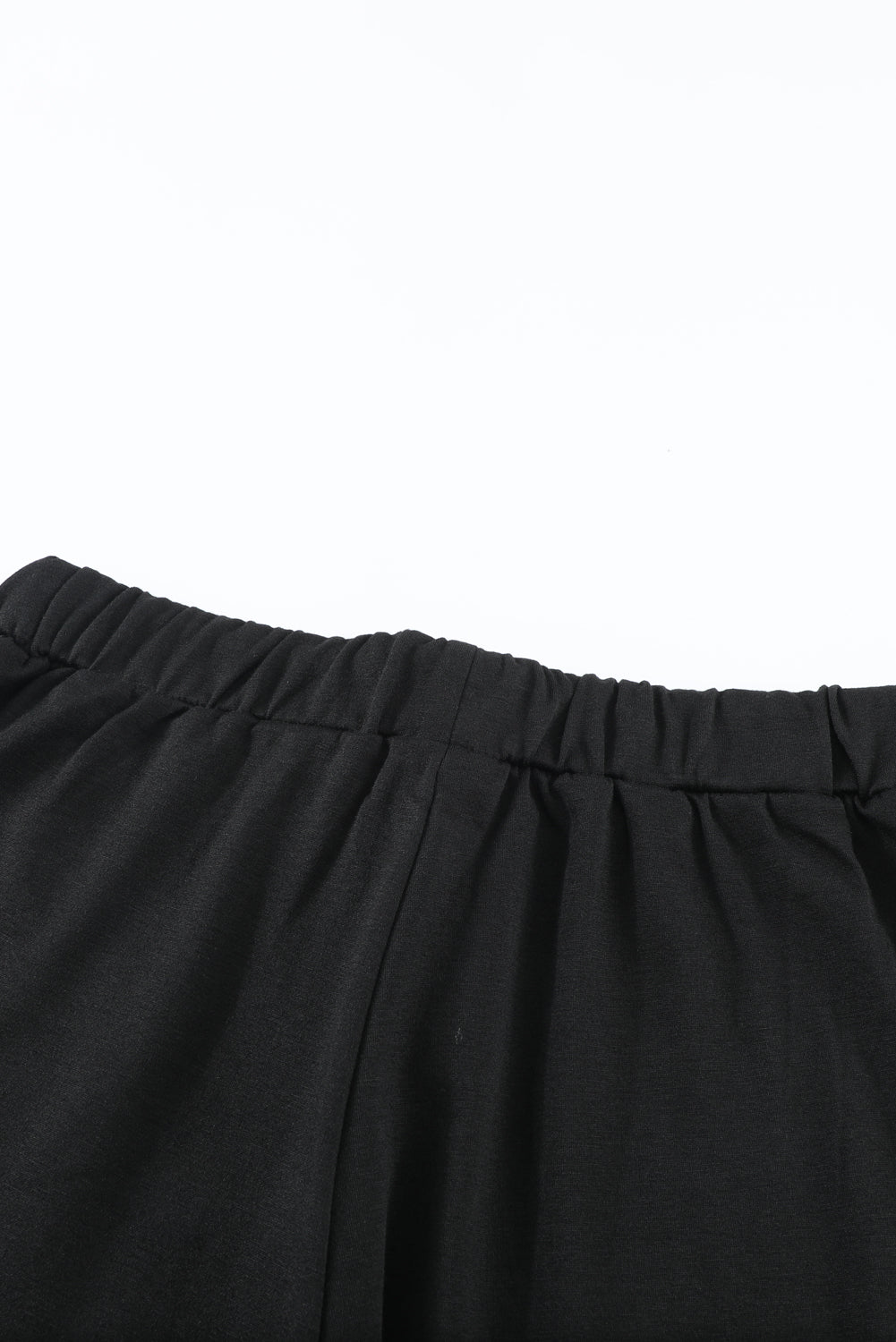 Women's Casual Black Pocketed Drawstring Sports Joggers