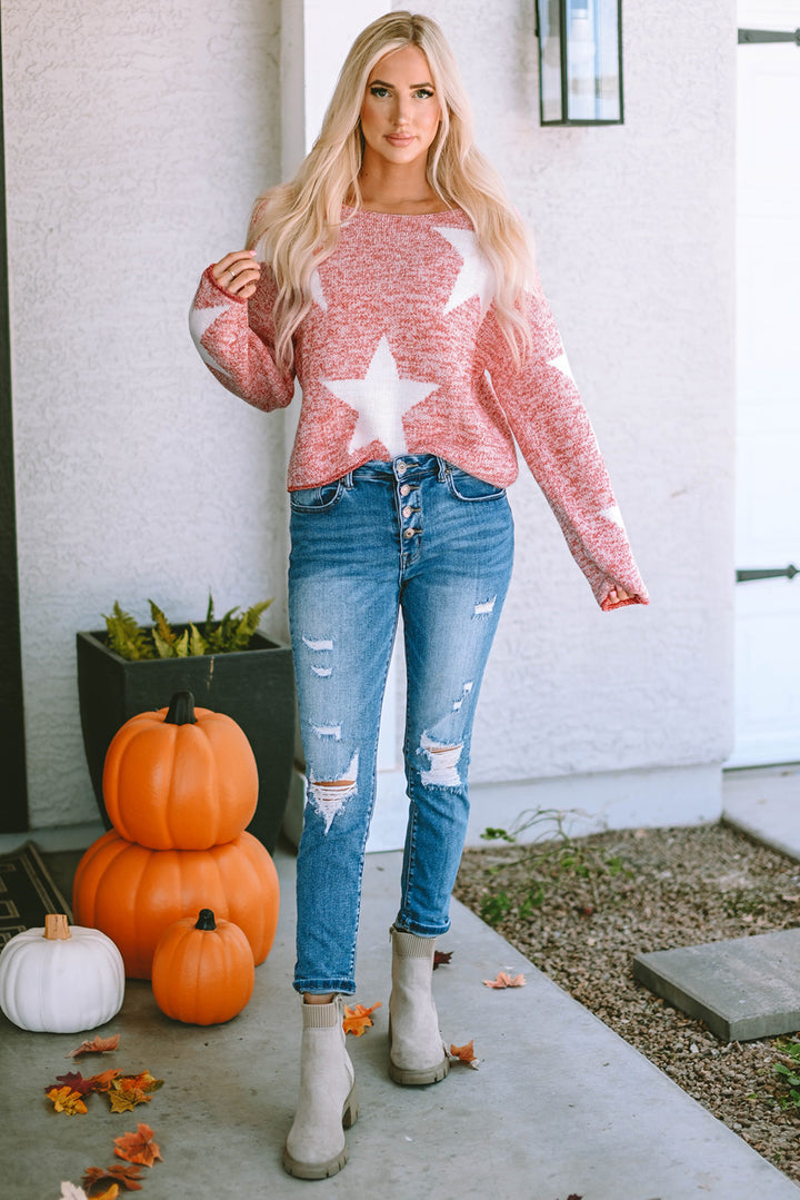 Big Star Spangled Casual Knit Sweater