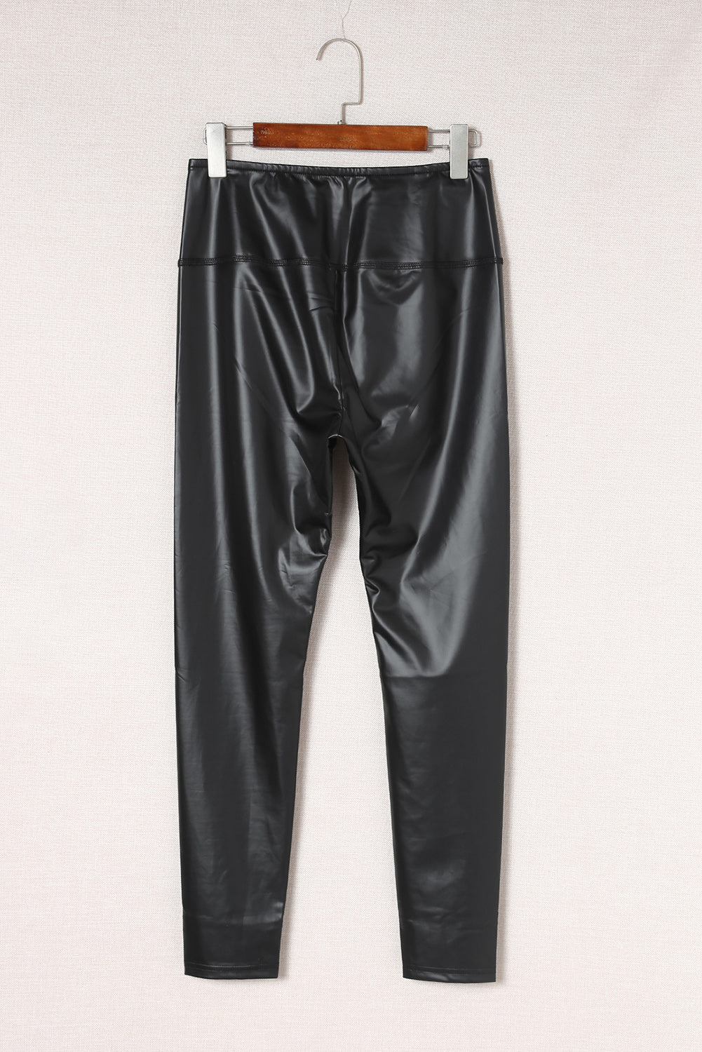 Black Faux Leather High Waist Skinny Leggings