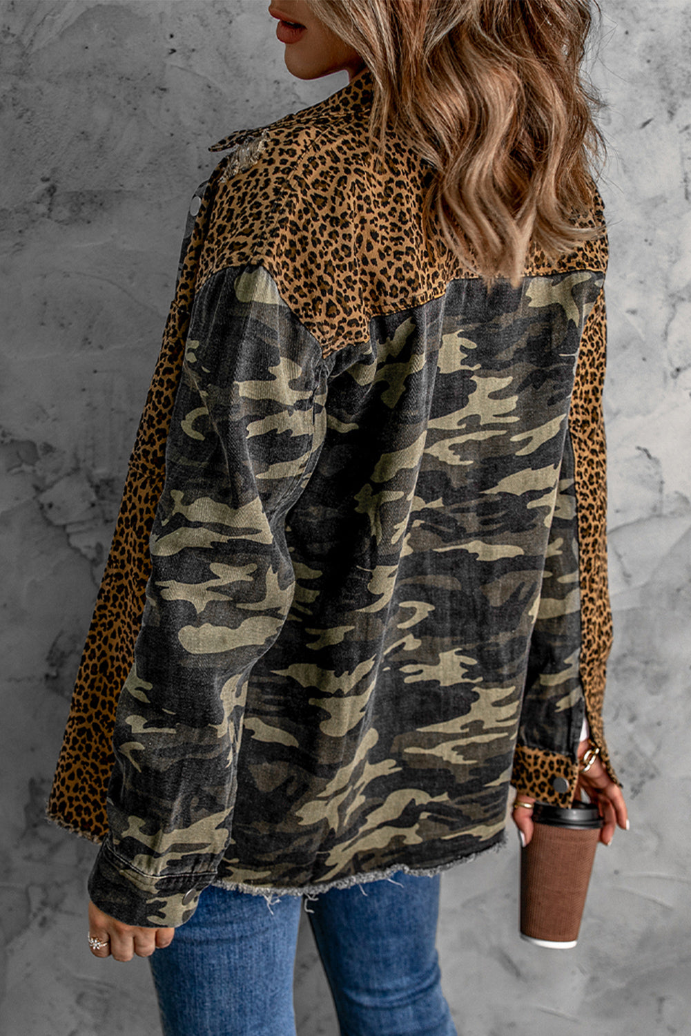 Leopard Camouflage Patchwork Jacket