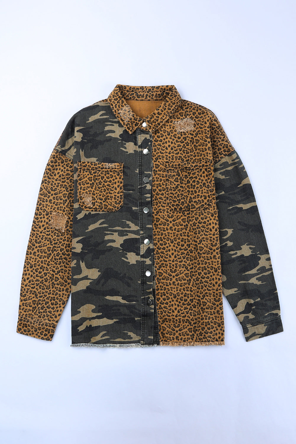 Leopard Camouflage Patchwork Jacket