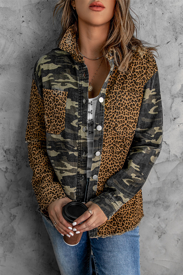 Leopard Camouflage Patchwork Jacket