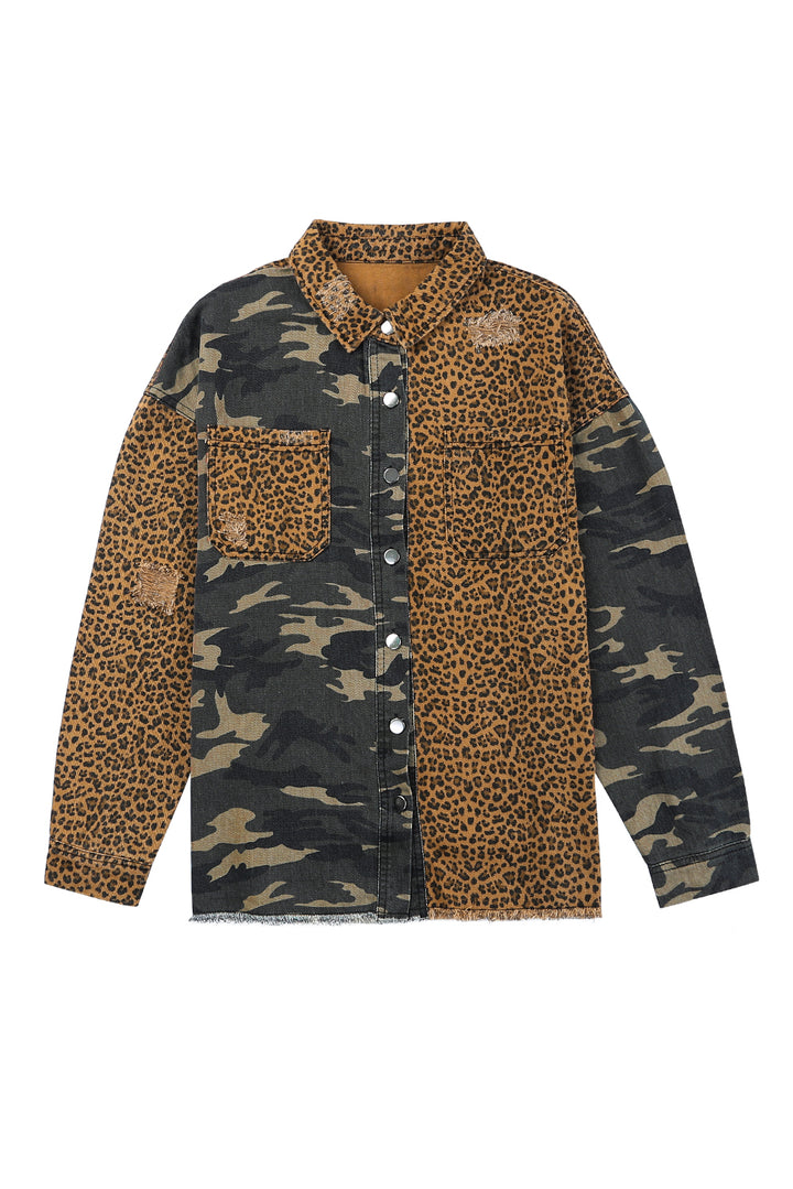 Leopard Camouflage Patchwork Jacket