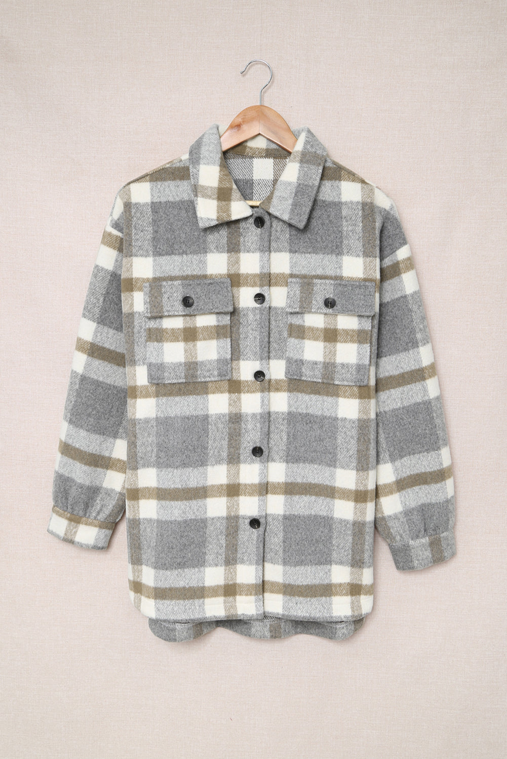 Veste à carreaux pour femme